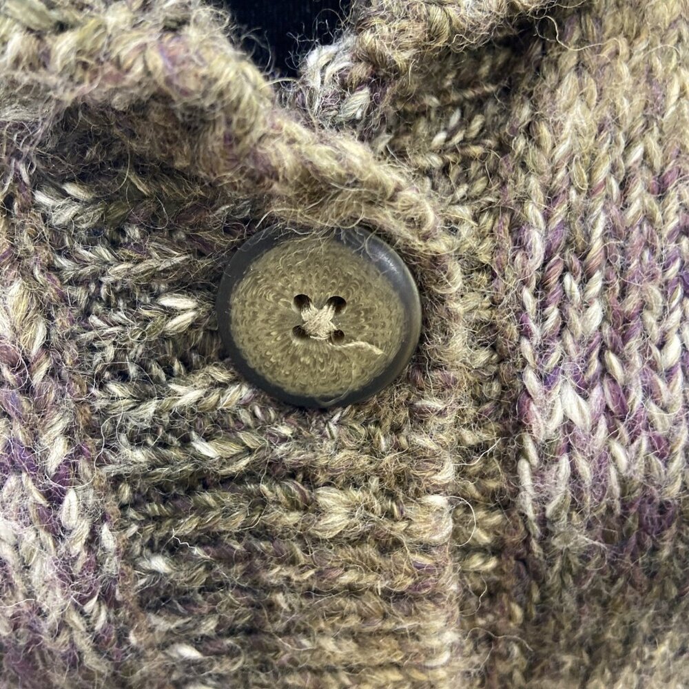 Woolrich Woman M Wool Knit Sweater Vest Long Purple Kendal Creek - Picture 3 of 8